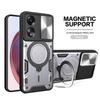 For Oppo A18 A38 A58 A78 A60 4G Case Shockproof Armor Magnetic Ring Stand Cover for Oppo A98 A79 5G Slide Camera Protect Fundas