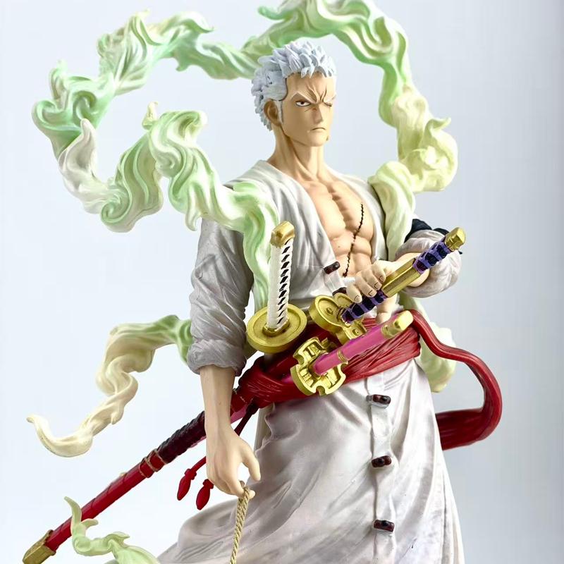 28cm Pvc Anime Figure Zoro One Piece Nika Roronoa Figure Dual Heads Statue Collectible Model Toy Christmas Gift Best-