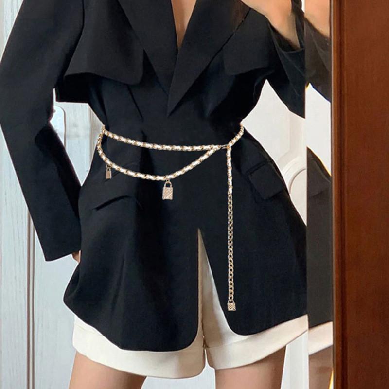 Small Fragrance Waist Chain For Women With Metal Tassel Decoration Summer Fashion Accessory