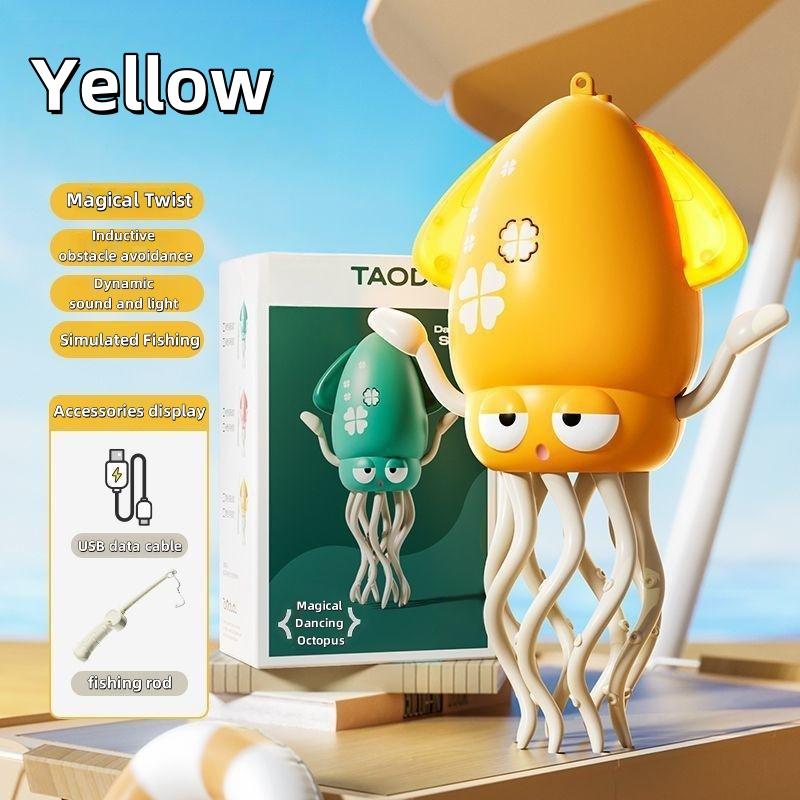 Kids Dancing Octopus Electric Crawling Toy with LED Lights Music Automatic Avoidance Music Dancing Robot Intelligent Gift