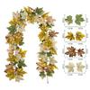 Big Size Leaves Artificial Mapple Leaves Garland Multicolor Fall Leaves Vine  Festival Ornament