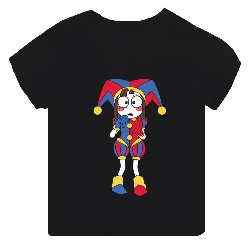 

Summer Cotton Children T-Shirts The Amazing Digital Circus Short Sleeve Boy Girl Cartoon Pomni Baby Top Casual Kids Clothes Tees 150