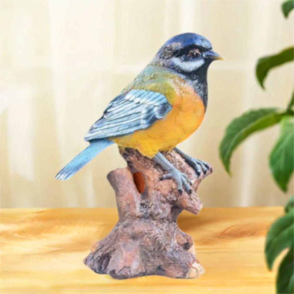 Resin Garden Bird Sculpture Cute Small Animal Model Durable Bird Statue  Outdoor Patio Porch