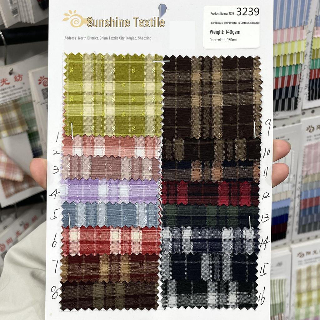 Spring/Summer Lolita Plaid TR Stretch Jacquard Fashion Fabric