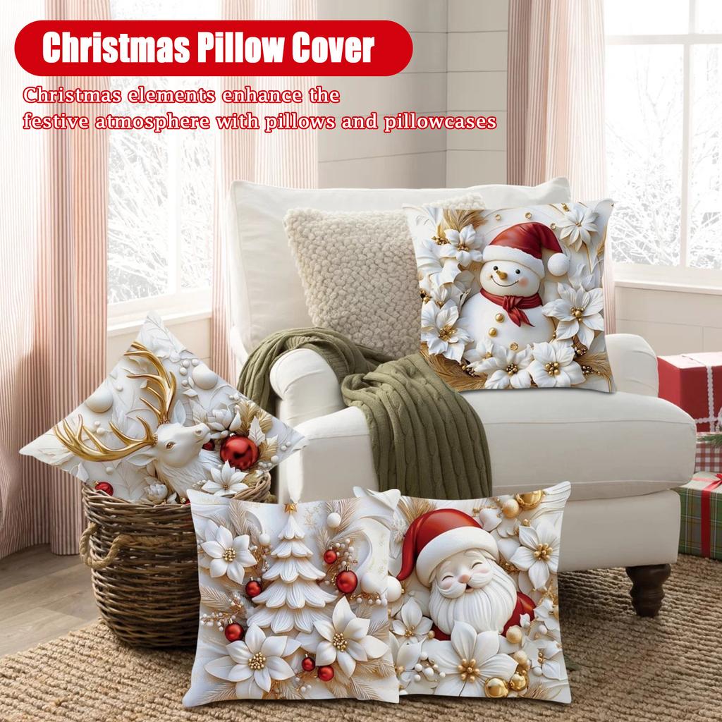 Merry Christmas, Throw Pillow Cover, Winter Holiday, Cushion Cover Sofa Decoration, Christmas Tree
