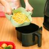 Silicone Baskets Square Non-Stick Food Grade Reusable Air Fryer Liner Kitchen Air Fryer Accessories 3 Colors for Cooking