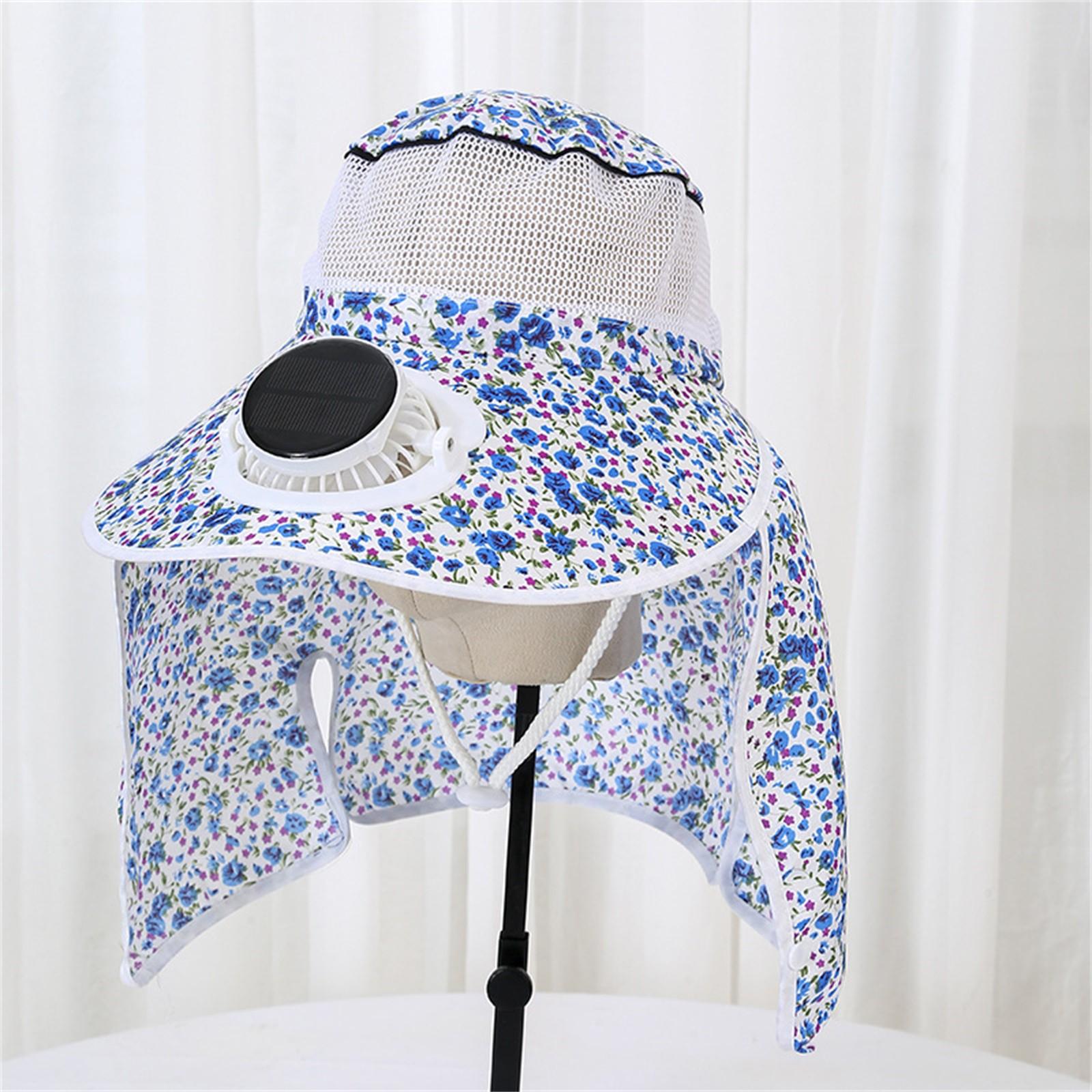 

Шляпа от солнца для альпинизма и рыбалки с большим солнечным вентилятором One Size синий