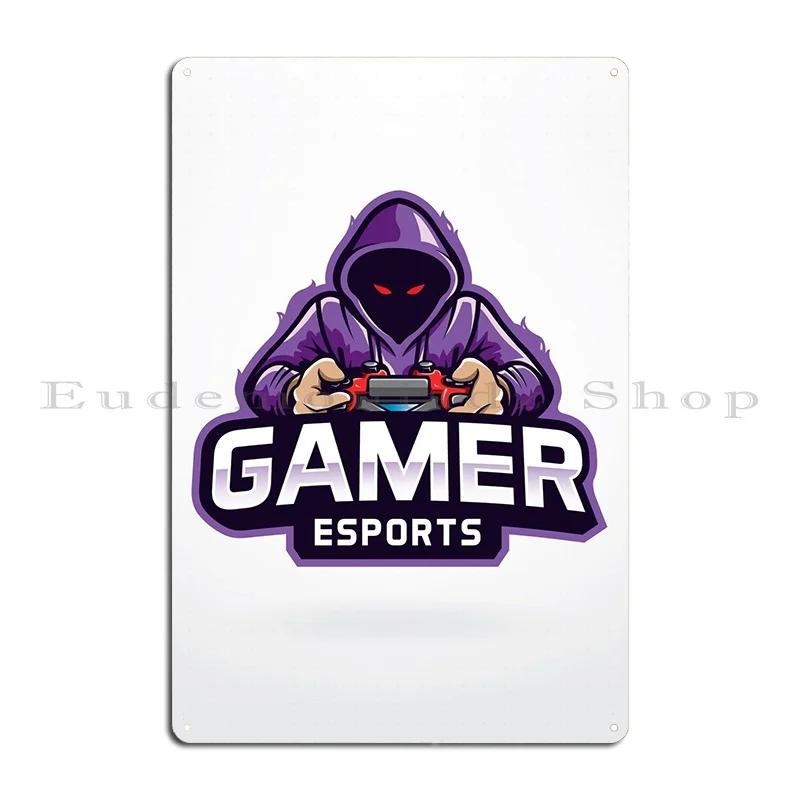 Gaming Gamer Gamers Esport Metal Sign Cinema Funny Party Designer Wall Mural Tin Sign Poster 20X30CM
