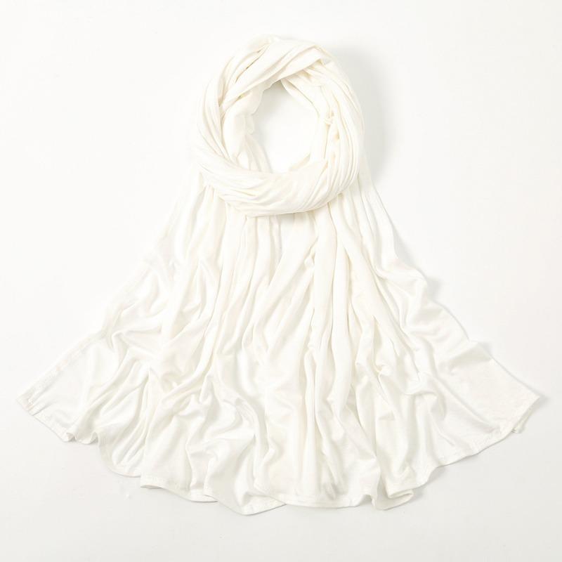 New solid color mercerized cotton sweat cloth headscarf hot-selling monochrome soft scarf YW