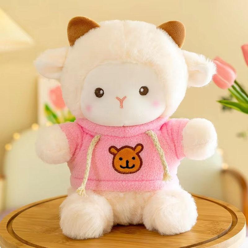 20cm PP Cotton Plush Sheep Soft Toy Cute Cartoon Stuffed Animal Pillow Valentine Christmas Birthday Party Decor for Kids Gift