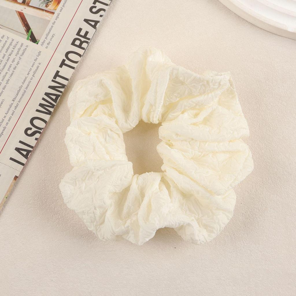 Korean Floral Scrunchie | Spring/Summer Style Elastic Hair Tie for Ponytails