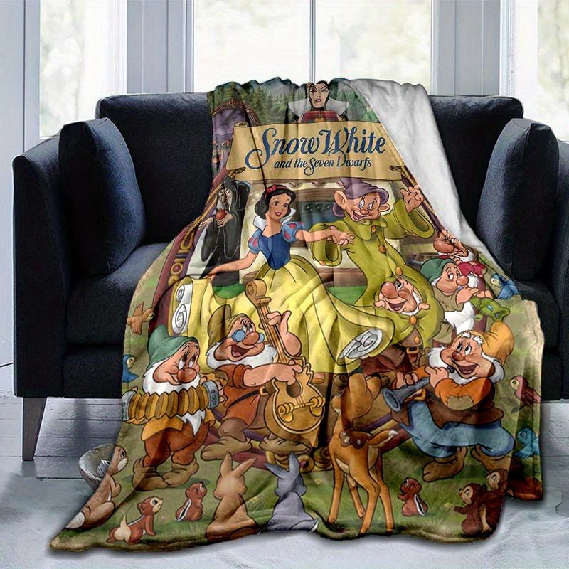 1 Stück, Schneewittchen und die sieben Zwerge Heimdeko Decke, Flanell Überwurf für Schlafzimmer, Wohnzimmer, Reisen, Camping
