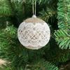 4Pcs Reusable Lace Appliques Christmas Ball 8cm Christmas Decoration Balls  Party