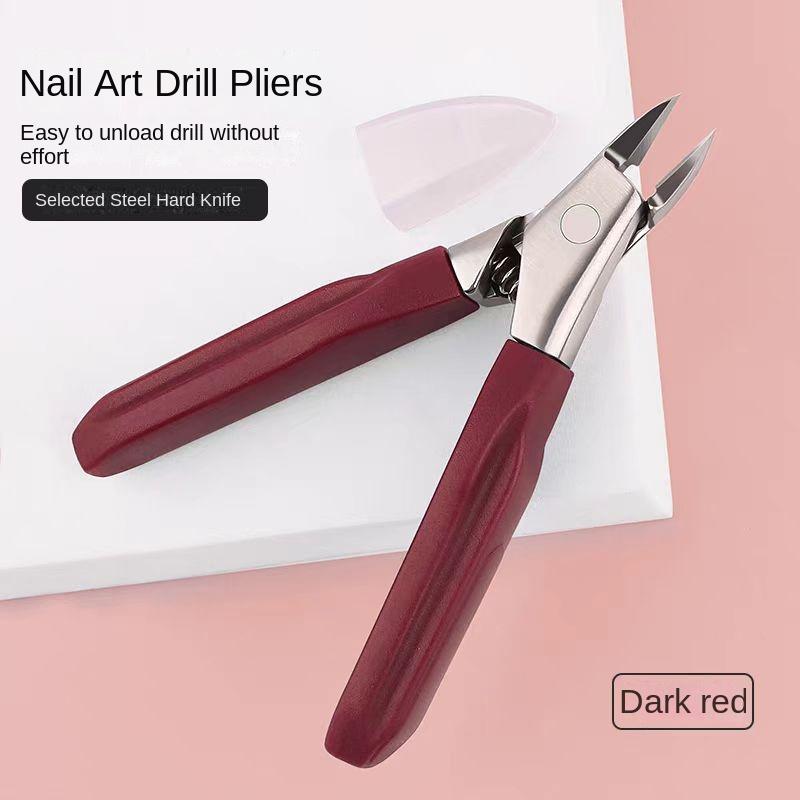 

Косые кусачки для толстых твердых ногтей, конструкция против расслоения, профилактика вросших ногтей, с эргономичной ручкой, принадлежности для ногтей красный