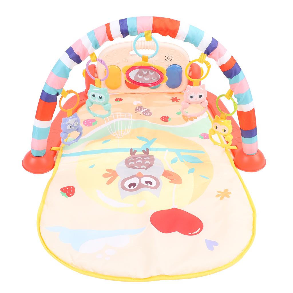 Baby Gym Play Mat with Light Music Battery Powered Musical Learning Toy Pendant Toys Tummy Time Acti