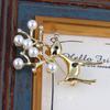 Mirror Light Snowflake Christmas Plum Blossom Deer Brooch Pearl Cute Fashion Corsage Flower Brooch Pin Long-Lasting Color Exquisite Brooch BFF Gift