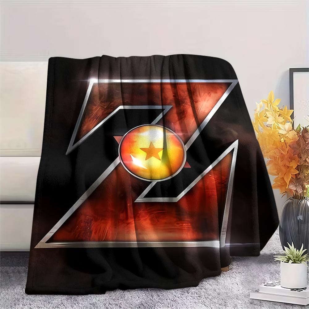 Koc Flanelowy z Nadrukiem Postaci Dragon Ball, Wysokiej Jakości, Wygodny na Wszystkie Pory Roku, Wystrój Domu, Ciepło i Komfort, Idealny na Prezenty Świąteczne