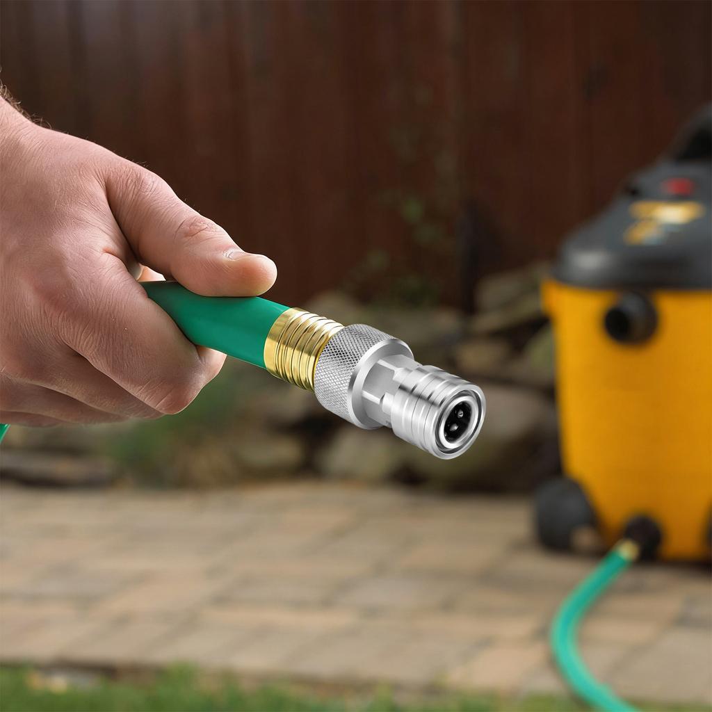 Garden Hose To Mini Power Washer Adapter Stainless Steel Leak-Proof Adapter Car Washing Nozzle & Hose Attachment
