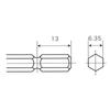 NACHI Hex Shank Metalworking Drill Bit Assortment 3-Piece Set 4.0mm, 5.0mm, 6.0mm (3P4-5-6) (Metalworking)