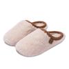 New simple color matching versatile plush slippers autumn and winter indoor household plush warm non-slip cotton slippers