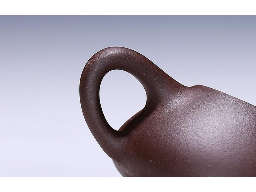 Authentic Yixing Purple Clay Shi Piao Teapot with Engraved Inscription