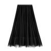 Layered Mesh Skirt for Women Midi Length High Waisted A-line Skirts Women's Halloween Skirts Fairy Tiered Skirt Mesh Elastic Waist Tulle Skirts