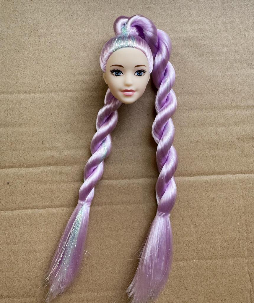1/6 Doll Heads Asian Face Mold Super White Skin Tone Fashion Big Braid Doll Head DIY Toy Parts Girls Birthday Gifts