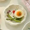 Light Luxury Relief Ceramic Plate Sweet Lovely Dessert Salad Plate Delicious Dishes Dining Plates Exquisite Tableware Rice Bowls