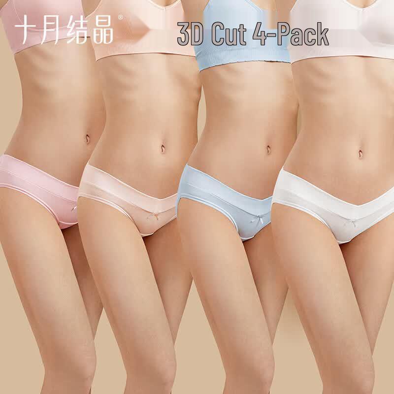 4-Pack Maternity Cotton U-Shaped Support Underwear