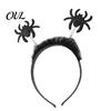 Dark Style Cosplay Hair Hoop Halloween Headbands, Black Spider Bat Headband, Glitter Fluffy Creative Headgear for Women, Teens, Cosplay, Costume
