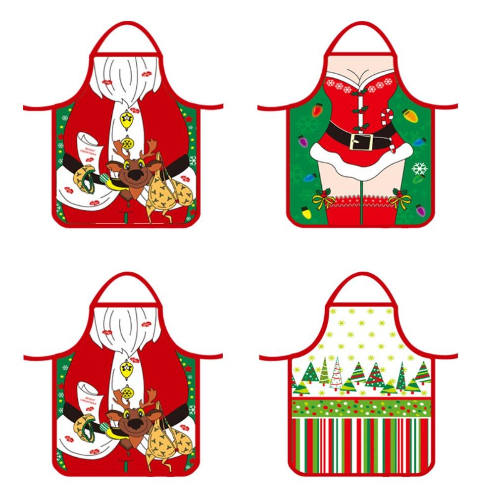 Christmas apron, Christmas cosplay, decorative props, restaurant staff decorative apron, Santa Claus outfit
