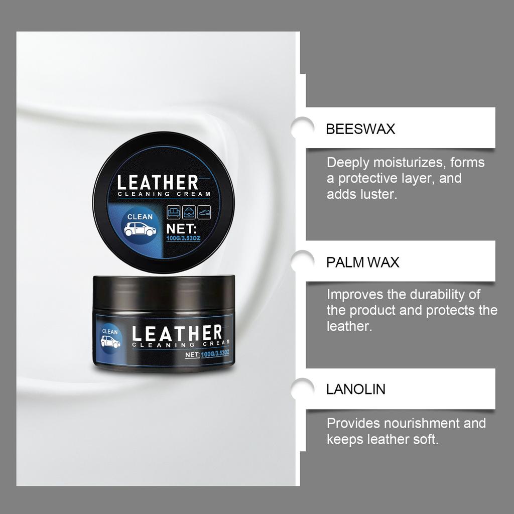 Car Leather Care Cream, Car Interior Seat Leather, Restoration And Care Cream