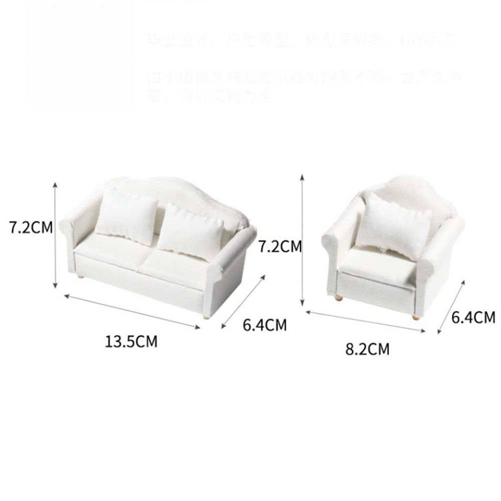 Accessories Miniature Ornaments Simulation Sofa Furniture Model Toys Mini Wooden Sofa Love Seat