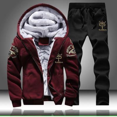 Erkek/Kadın Ceket Polar Hoodies Tişörtü + Eşofman Takım Elbise Sonbahar Kış Sıcak Kapşonlu Kazak