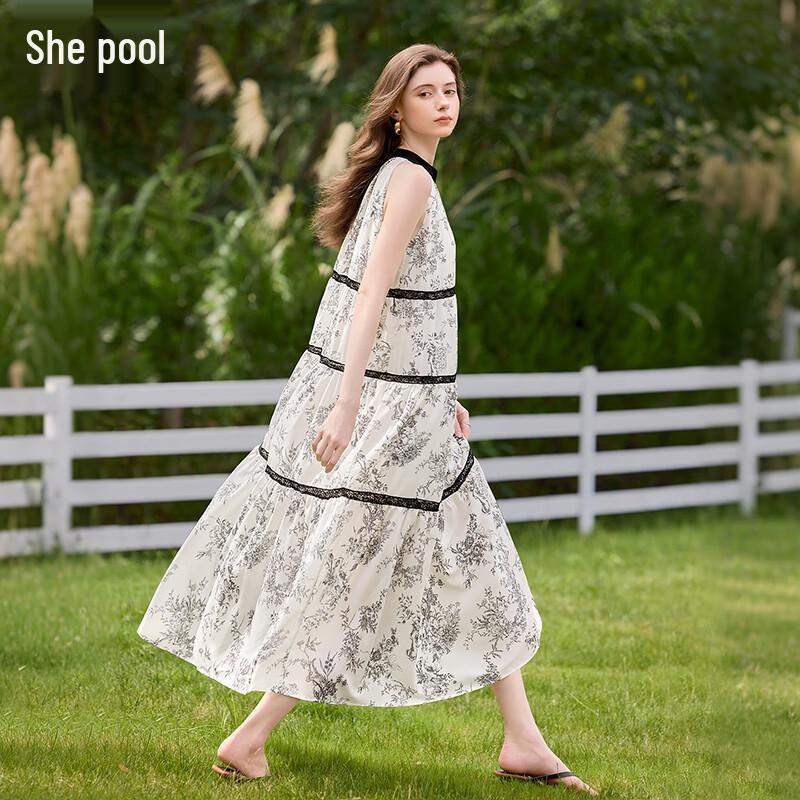 Women s Halter Neck A-Line Midi Dress M