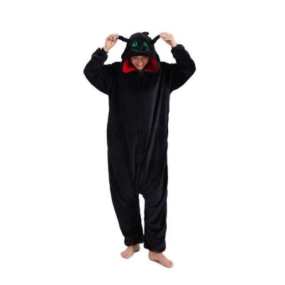 Jednodielne pyžamo bez zubov Cosplay Kostým pre dospelých Kigurum Flanel Onesie Na Halloween Celotelové oblečenie