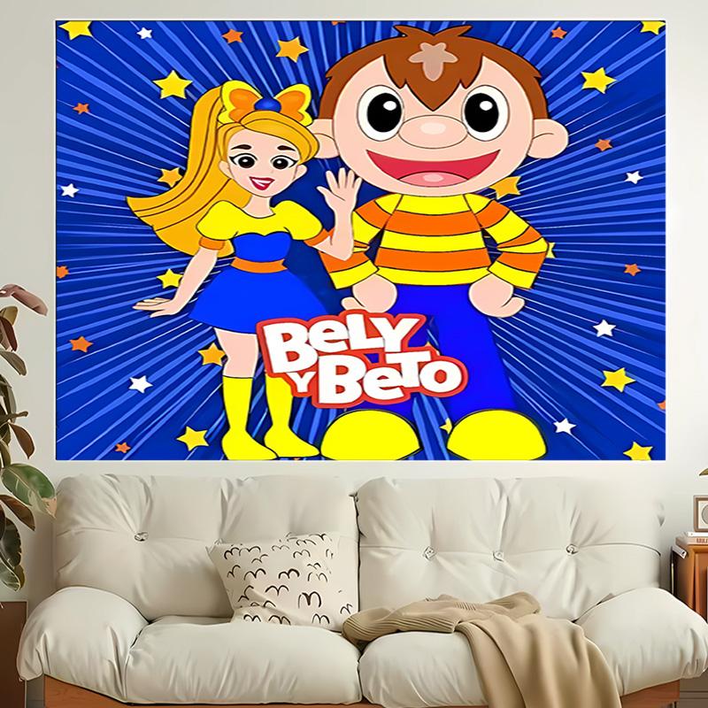 1pc Cartoon B-Bely B-Beto Tapestry, Living Room, Bedroom, Office, Party Decor, Ideal Festive Gift