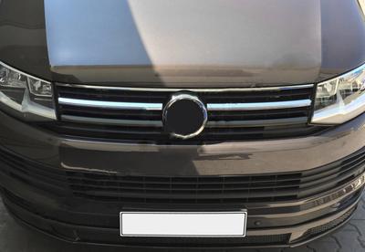 Obere Kühlergrillauflagen 2015-2019 (2 Stück, Edelstahl) OmsaLine – Italienischer Edelstahl für Volkswagen T6