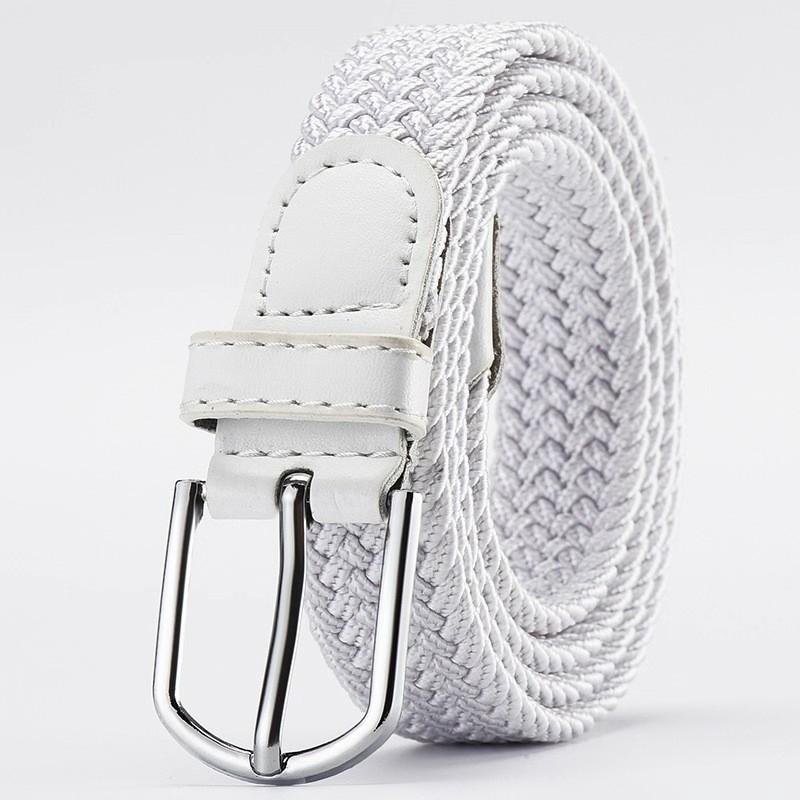 Unisex Elastic Stretch Canvas Belt - Korean Style Versatile Woven Waist Belt for Men and Women
