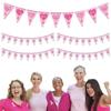 Paper Breast Cancer Backdrop Banner Single Side Breast Cancer Awareness Flag  Charity Activities