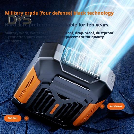 Waist Hanging Cooling Fan 3 Levels Adjustable Waterproof Portable Multifunctional LED Flashlight Power Bank Mini Air Conditioner Belt Fan