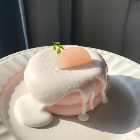 Stress Relief Souffle Squeeze Toy Matcha Chocolate Peach Blueberry Strawberry Cake Sensory Toy Simulated Dessert Pinch