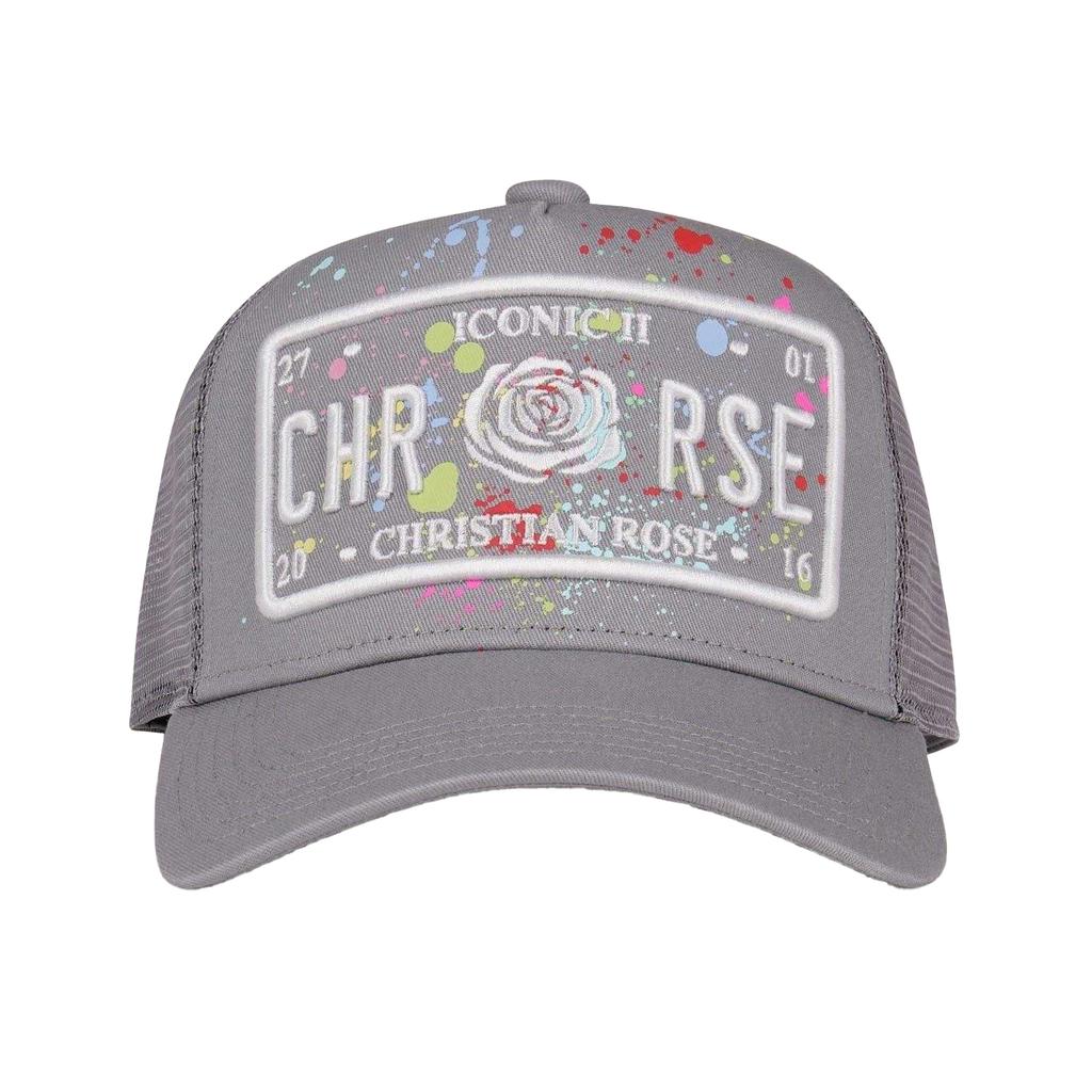 Christian Rose Li Plate Trucker Cap