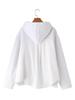 Cross-Border Women's Chic Hooded Patchwork Sweatshirt - French Design