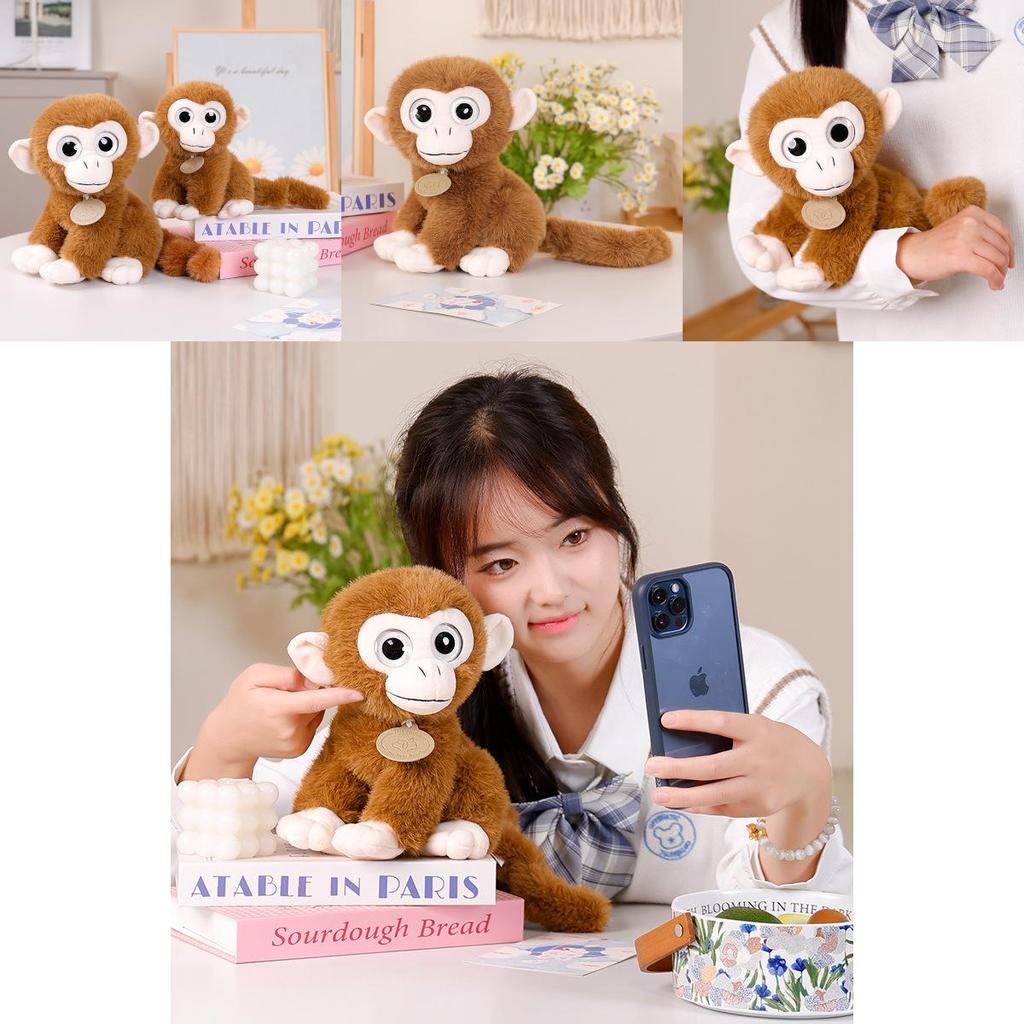Adorable Plush Golden Monkey Stuffed Animal Soft Toy For Kids Birthday Gift