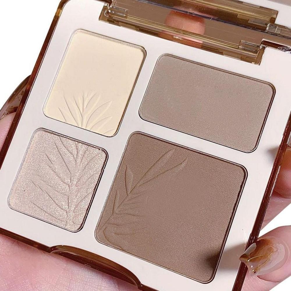 Powder Highlighter Bronzer Palette Contour Shading Contouring Face Matte Cosmetics Facial Makeup 4 Colors