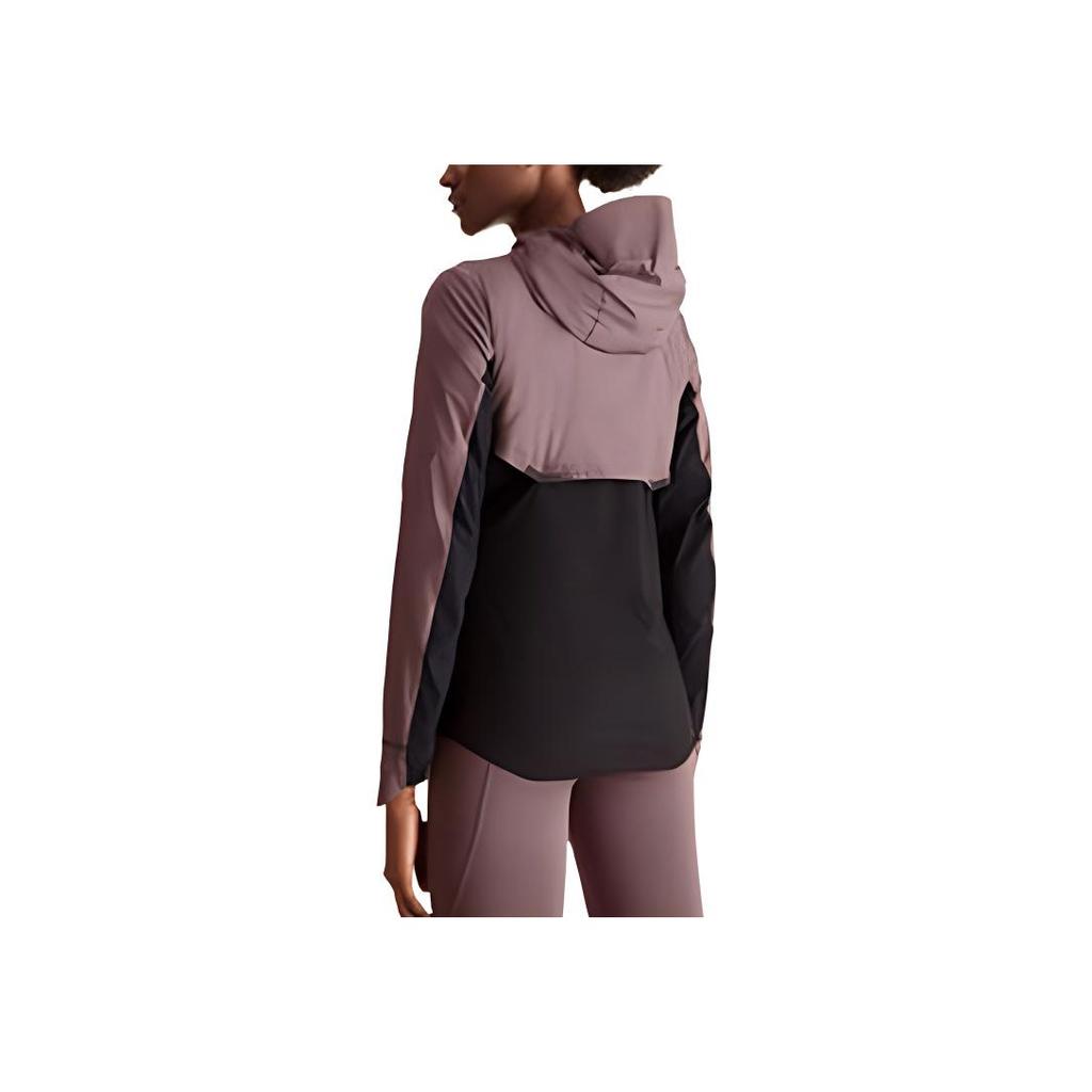 On Weather Jacket Color Block Lightweight Windproof Running Hooded Jacket Women Jackets Light-Purple 204.01322