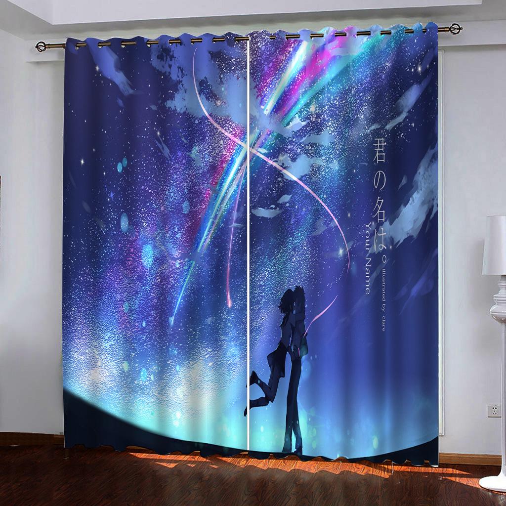 High-Density Blackout Curtains Cartoon Curtains Shinkai Makoto Your Name Aesthetic Digital Printing Curtains