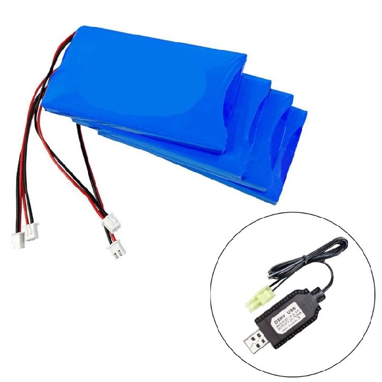 Pair Of 7.2V USB Charging Cable for JST/SM2.0 2P Plug for NiMH and NiCd Battery Powereds Toys