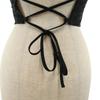Unused Lily Brown Lace Pattern Corset Style Bustier S Black Women Used